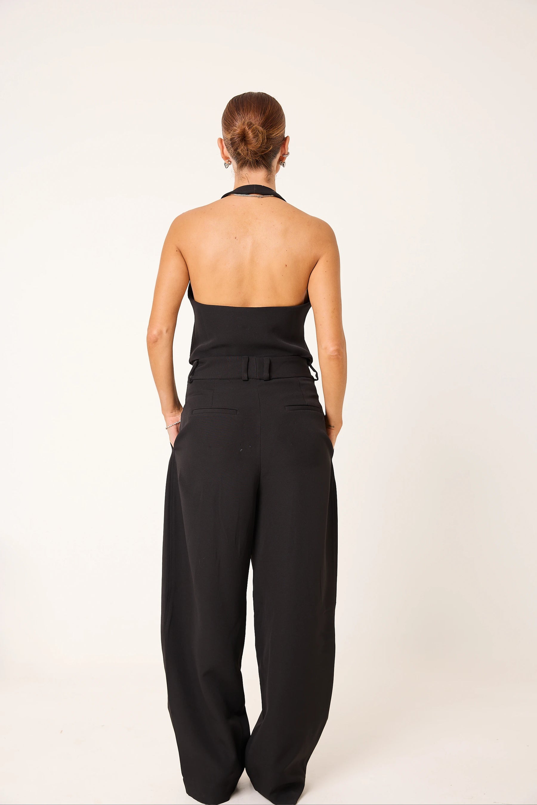 Trijunto Aurora 3 Peças Preto – Colete Frente Única, Blazer e Calça