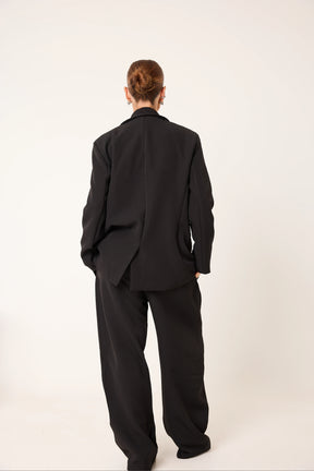 Trijunto Aurora 3 Peças Preto – Colete Frente Única, Blazer e Calça