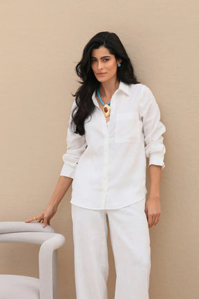 Conjunto Santorine Resort Linho Branco