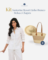 Conjunto Santorine Resort Linho Branco