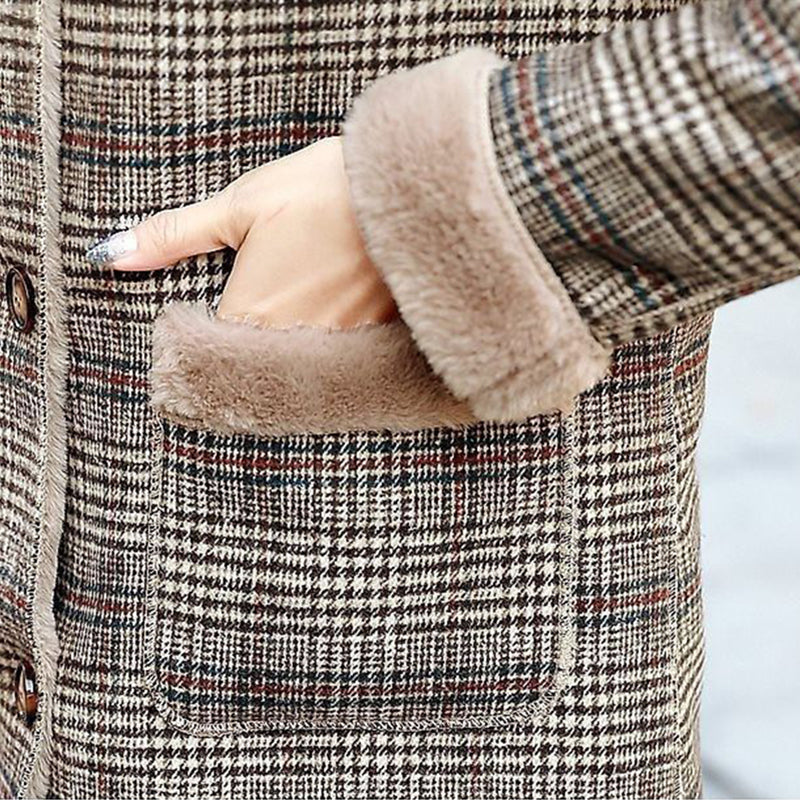 Casaco Feminino de Inverno Forrado em Lã - Claire